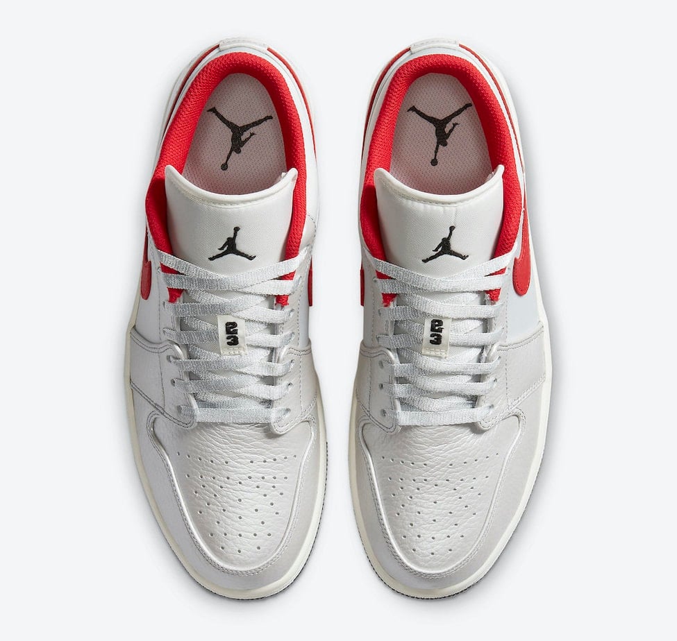 Air Jordan 1 Low Metallic Silver Red