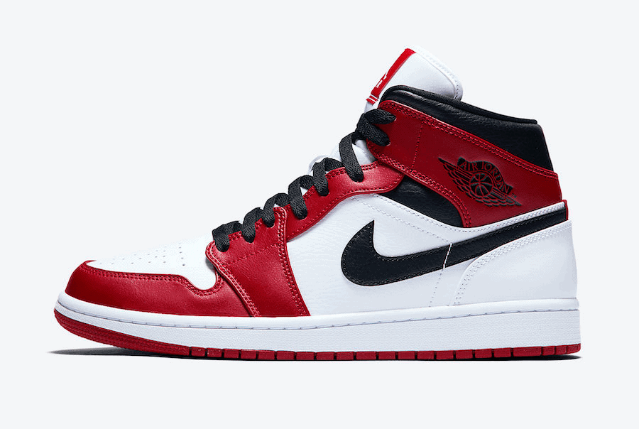 Air Jordan 1 Mid "Chicago White Heel"