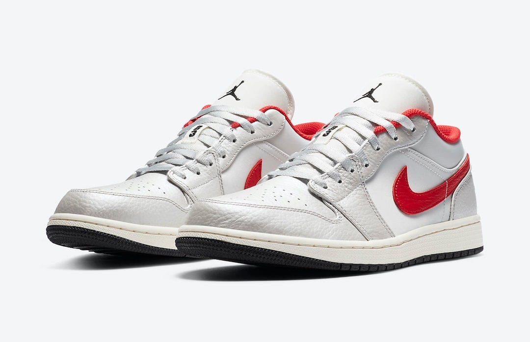 Air Jordan 1 Low Metallic Silver Red