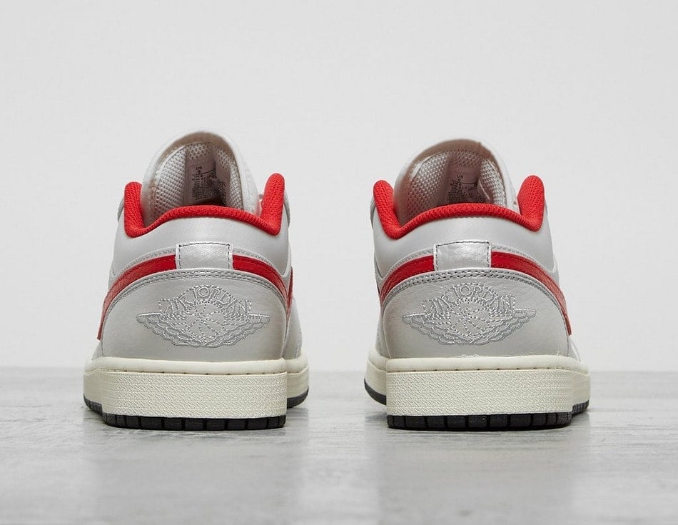 Detailed Look: Air Jordan 1 Low "Metallic Silver Red"