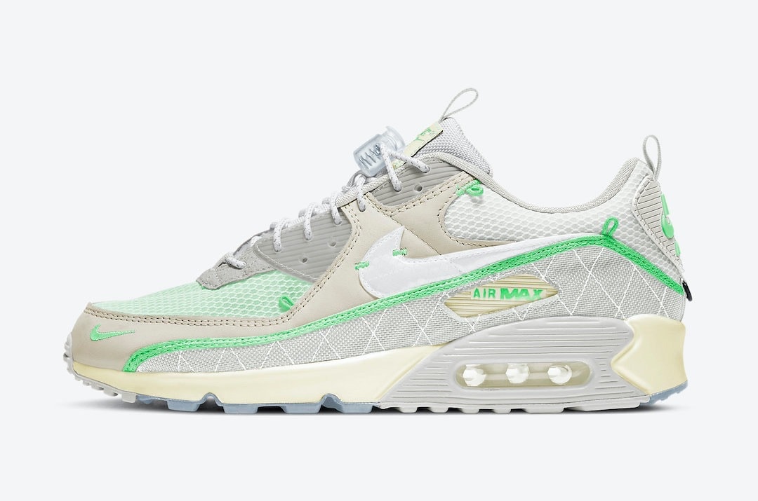 Neon Green Accents the Latest Platinum Tint Nike Air Max 90