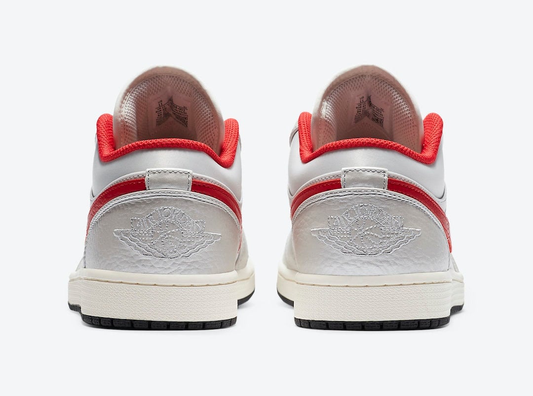 Air Jordan 1 Low Metallic Silver Red