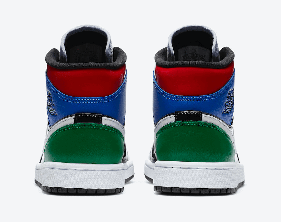 A Multicolor Patent Leather Upper Adorns this Air Jordan 1 Mid