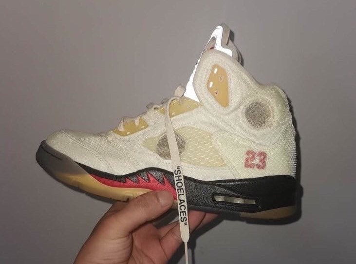 Off-White X Air Jordan 5 "sail