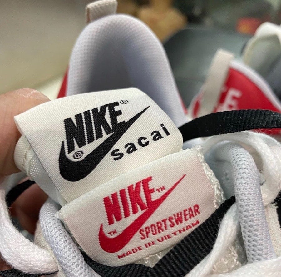 Official Look at the sacai x Nike VaporWaffle "Game Royal/Red"