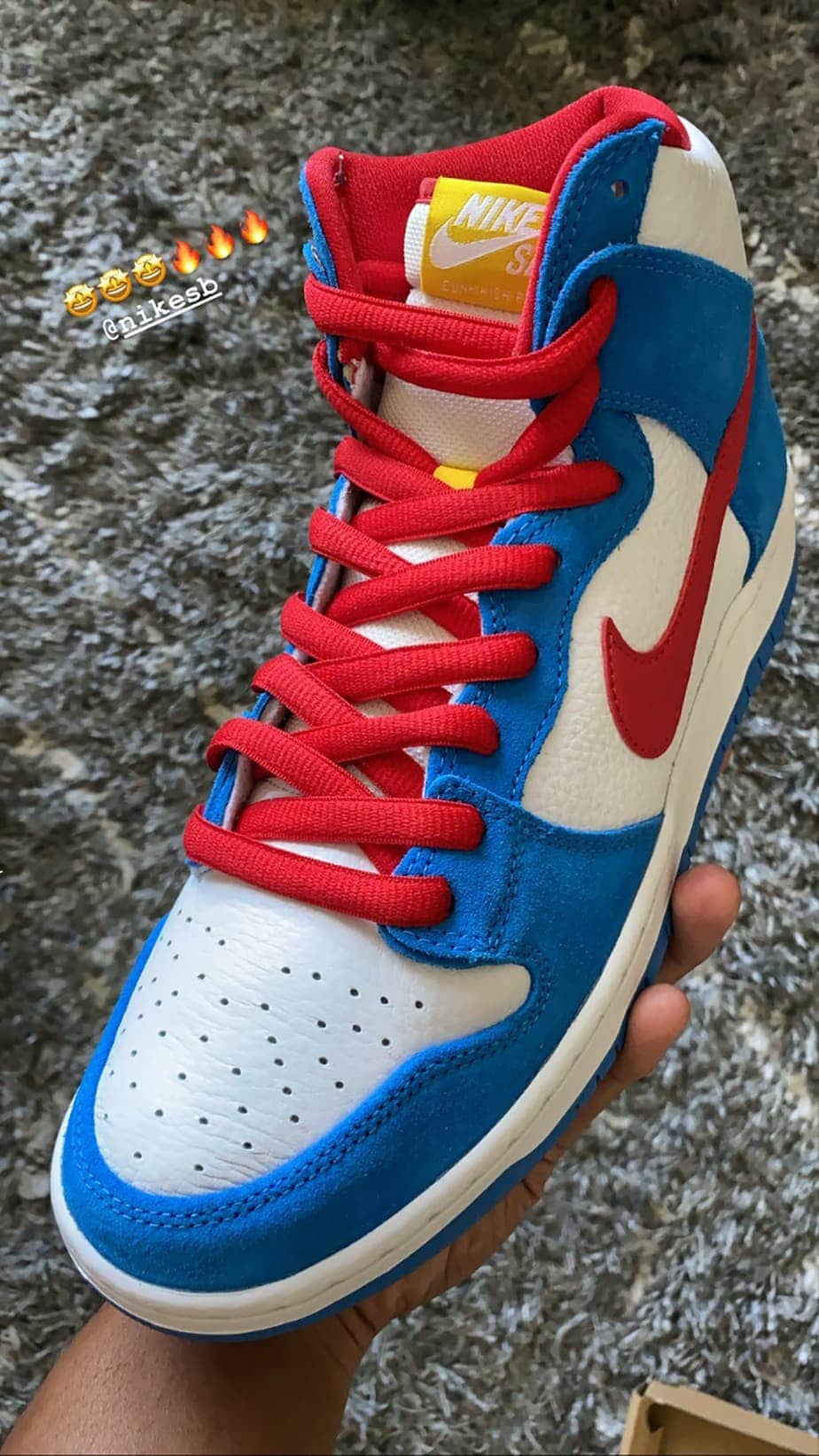 On-Foot Look: Nike SB Dunk High "Doraemon"