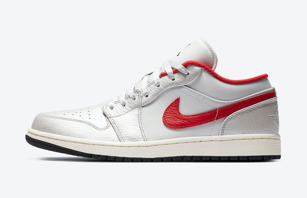 Air Jordan 1 Low Metallic Silver Red