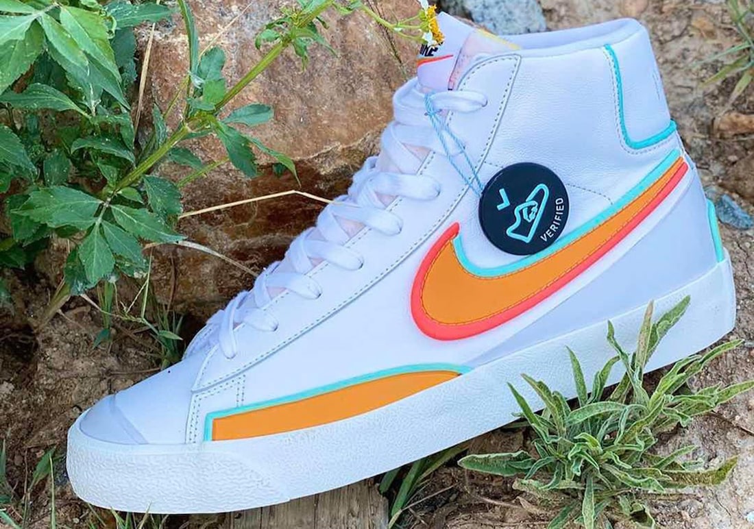 Nike Blazer Mid 77 Dmsx White Kumquat Aurora Green Bright Crimson