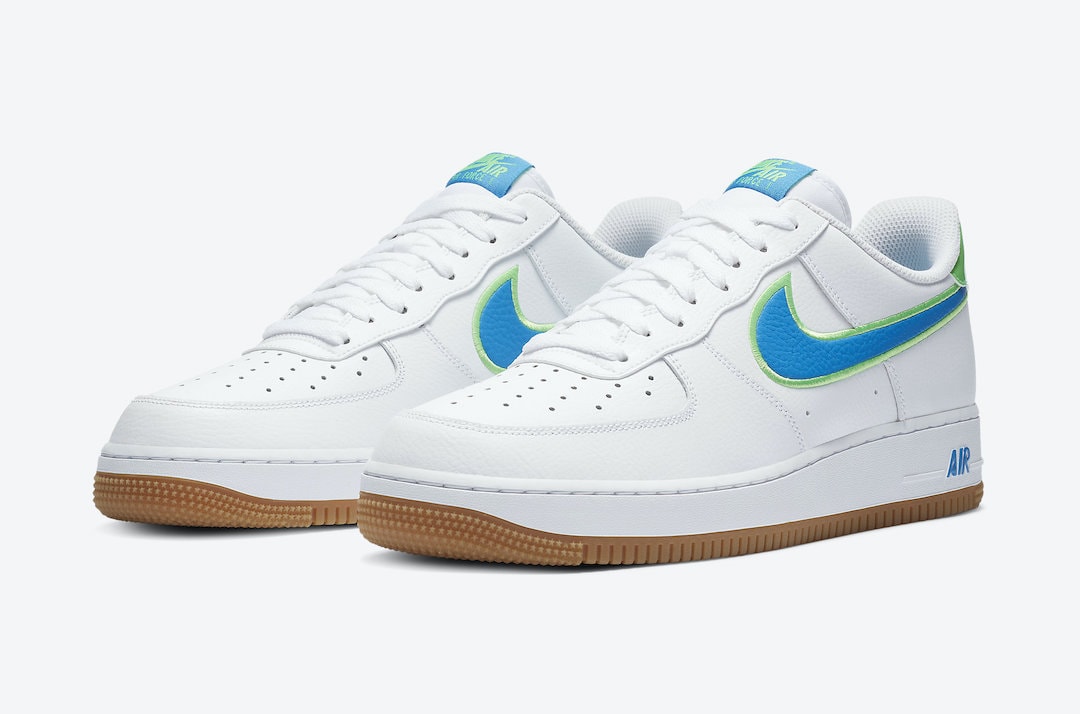 Nike adds Blue and Lime Green Accents to the Air Force 1 Low