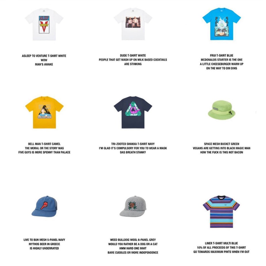 Palace Autumn 2020 Week 1 Droplist