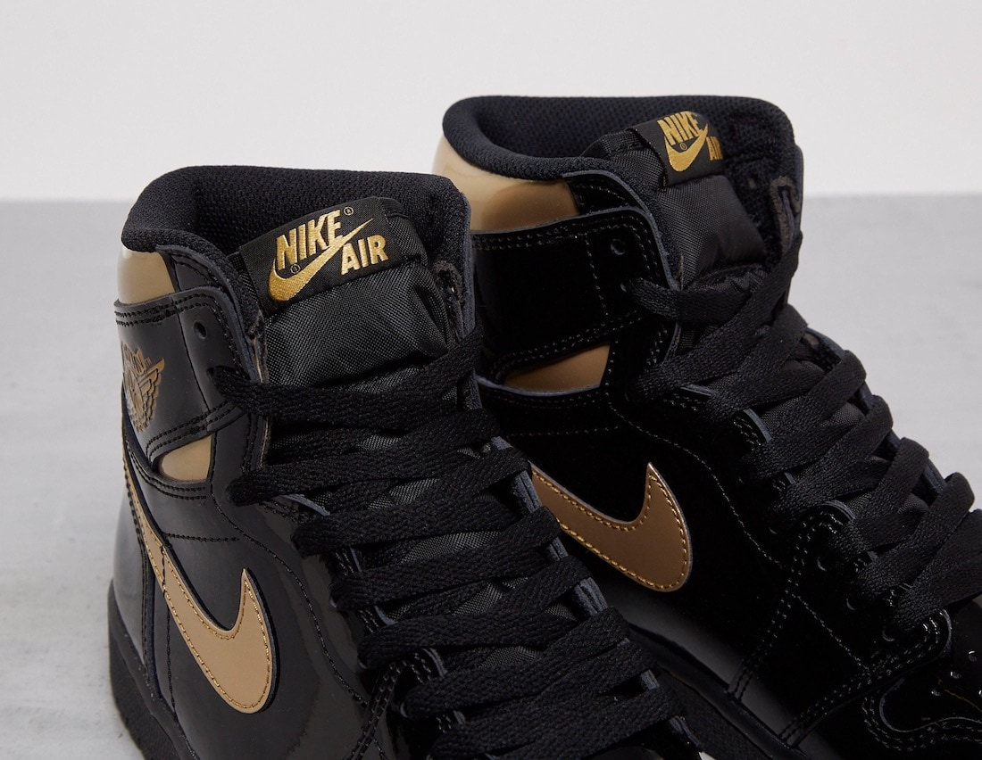 Official Images of the Air Jordan 1 High OG Patent "Black Gold"