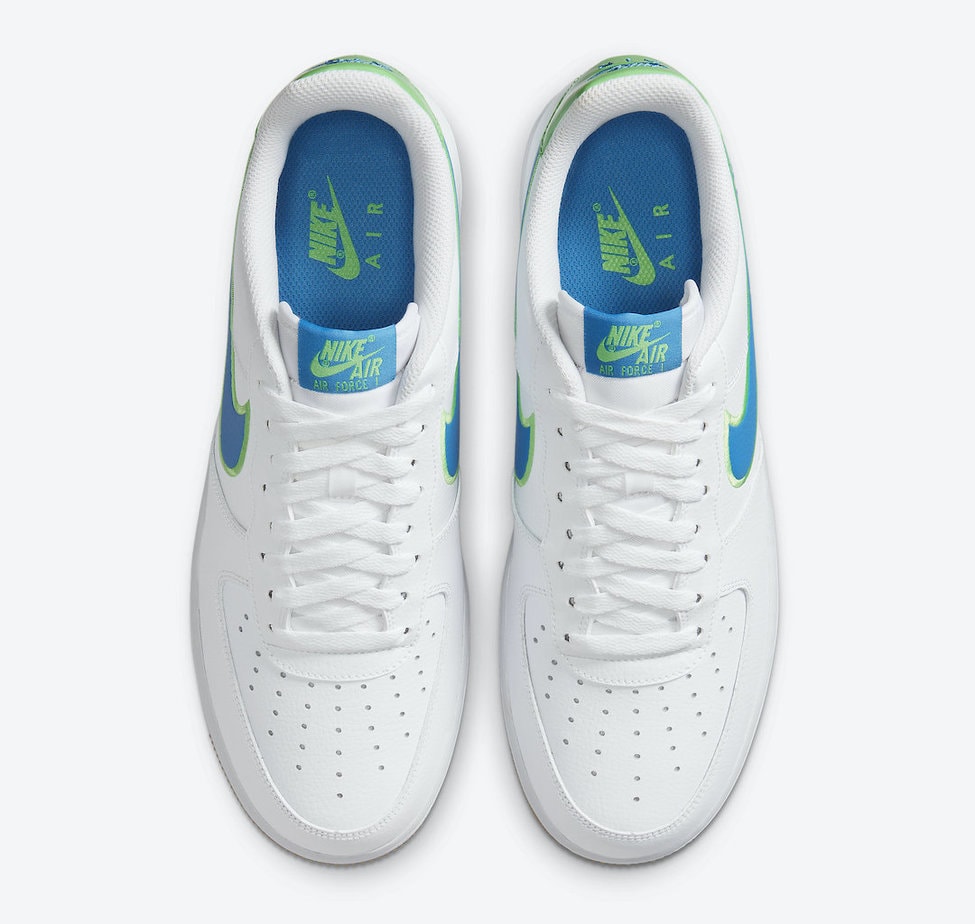 Nike adds Blue and Lime Green Accents to the Air Force 1 Low