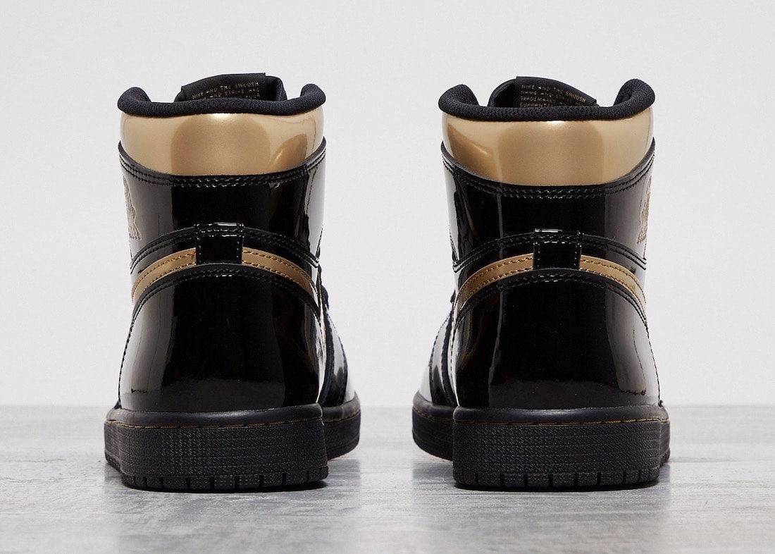 Official Images of the Air Jordan 1 High OG Patent "Black Gold"