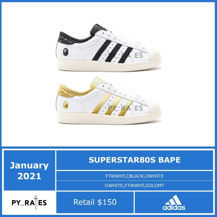 Bape and adidas set to Release Two New Superstar 80's