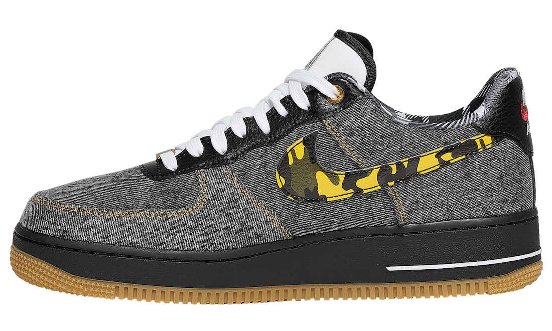 Nike adds Camouflage and Plaid Detailing to a Denim Nike Air Force 1 Low