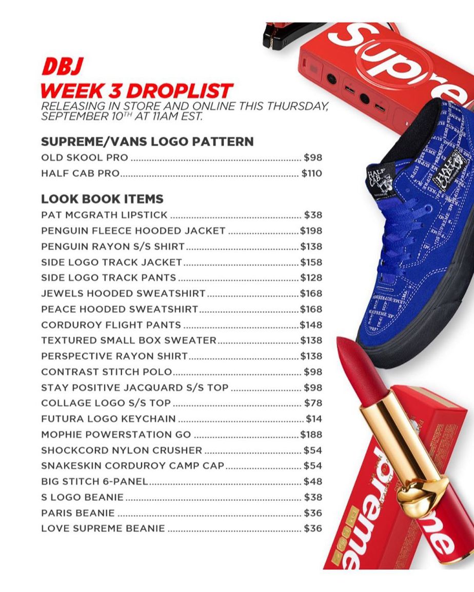 Supreme Fw20 Week 3