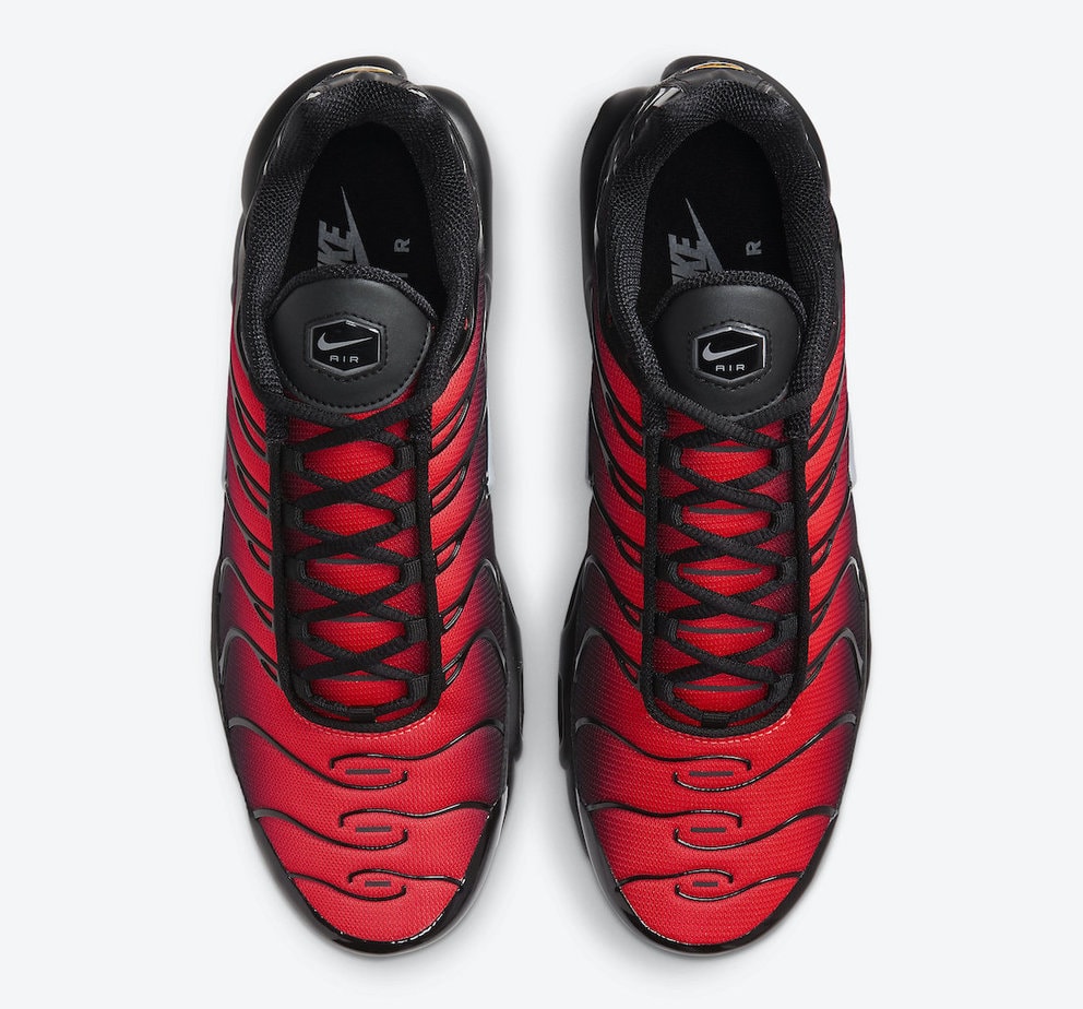 A Red and Black Gradient Design Adorns the Latest Nike Air Max Plus