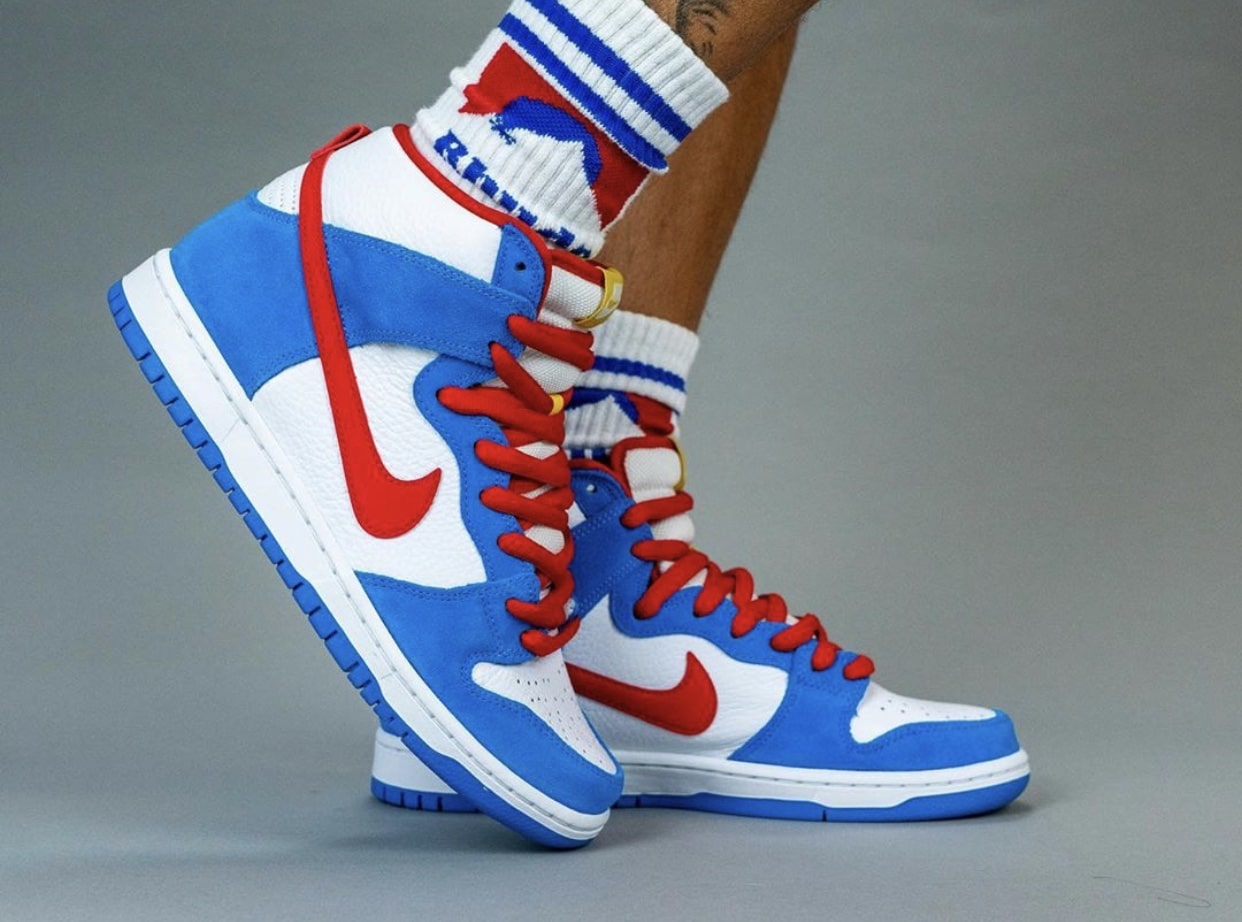 On-Foot Look: Nike SB Dunk High "Doraemon"
