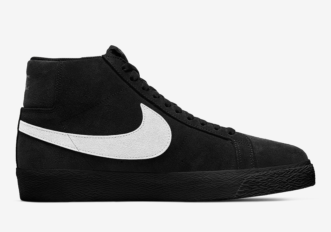 Nike Sb Blazer Mid Black Suede 864349 007