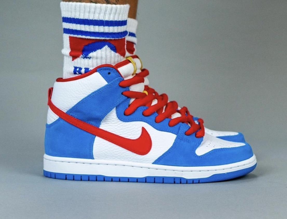 On-Foot Look: Nike SB Dunk High "Doraemon"