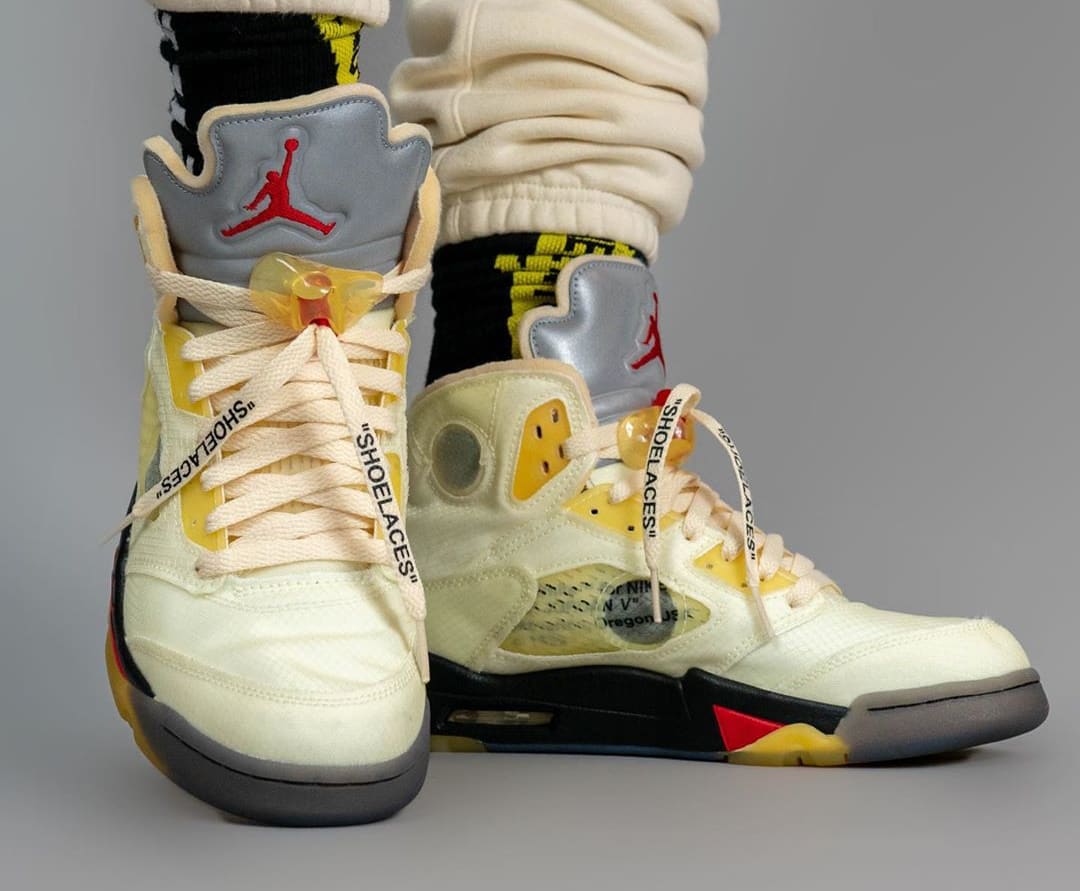 How to Buy the Off-White x Air Jordan 5 “Sail” Collection