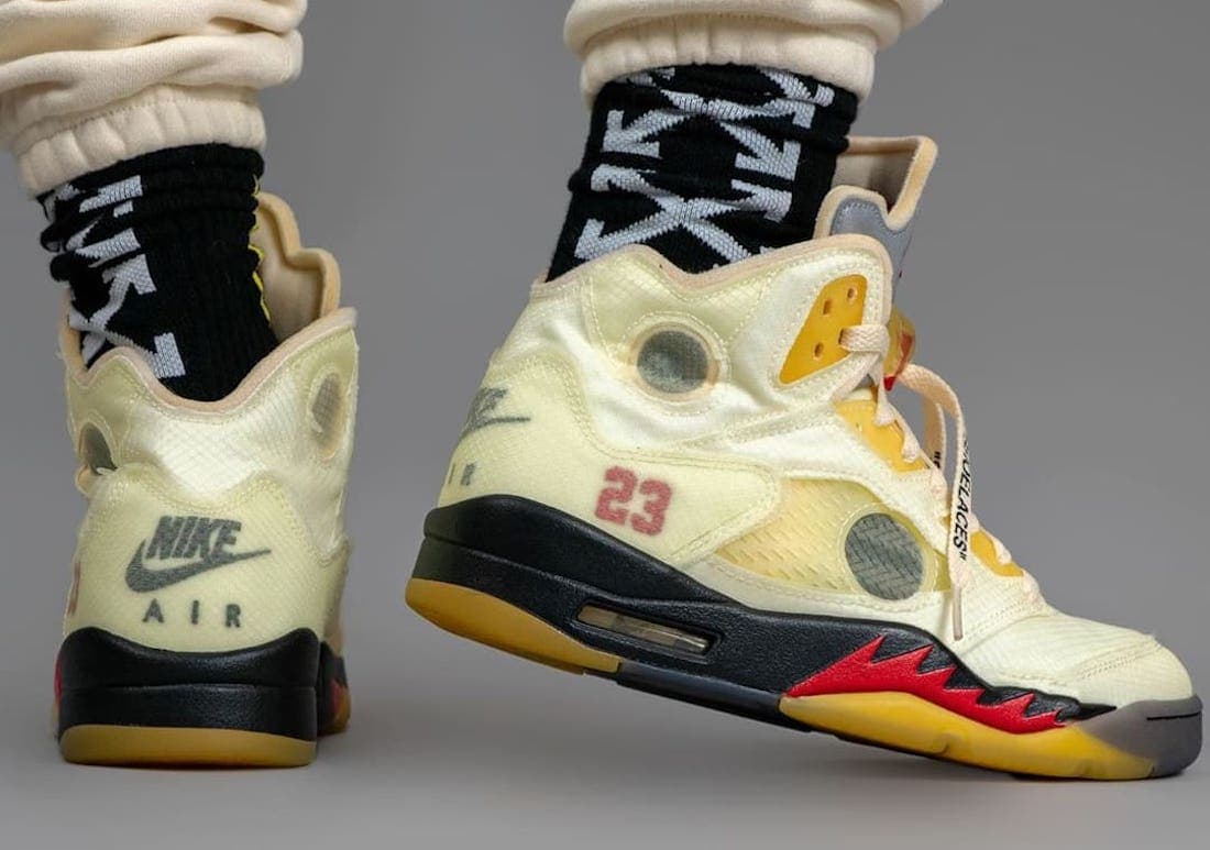How to Buy the Off-White x Air Jordan 5 “Sail” Collection