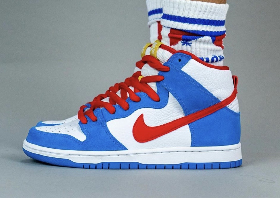 On-Foot Look: Nike SB Dunk High "Doraemon"