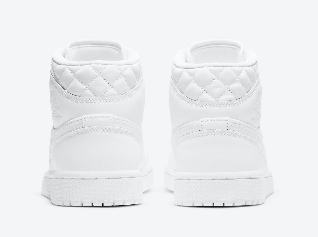 Air Jordan 1 Mid Featured in White Quilted Paneling