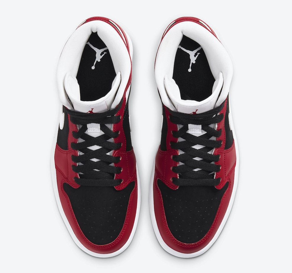 Women's Air Jordan 1 Mid featured in a Classic Chicago Bulls Colorway
