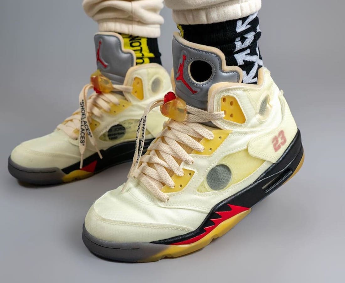 How to Buy the Off-White x Air Jordan 5 “Sail” Collection