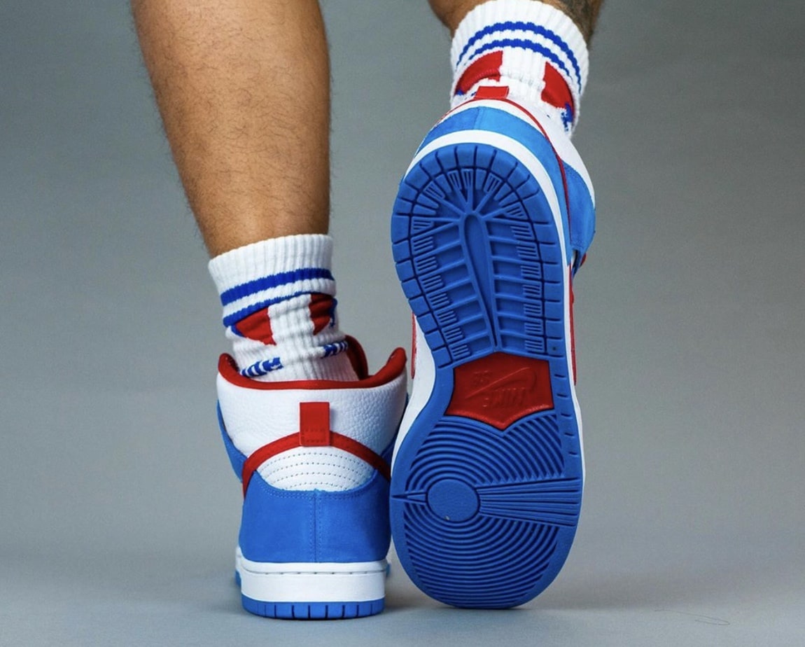 On-Foot Look: Nike SB Dunk High "Doraemon"