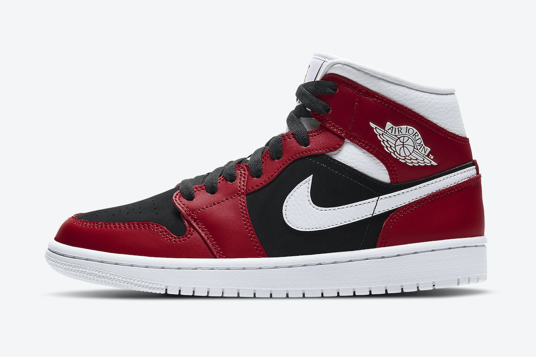 Women's Air Jordan 1 Mid featured in a Classic Chicago Bulls Colorway