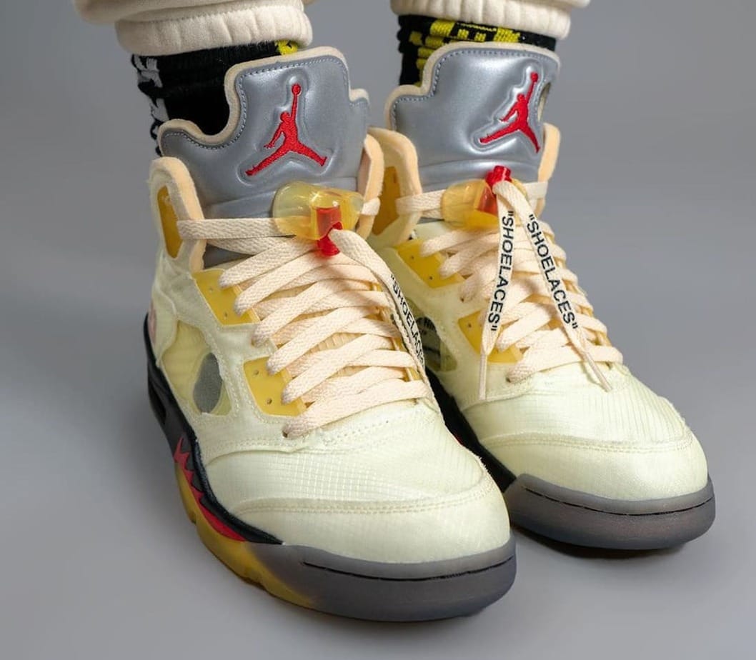 How to Buy the Off-White x Air Jordan 5 “Sail” Collection