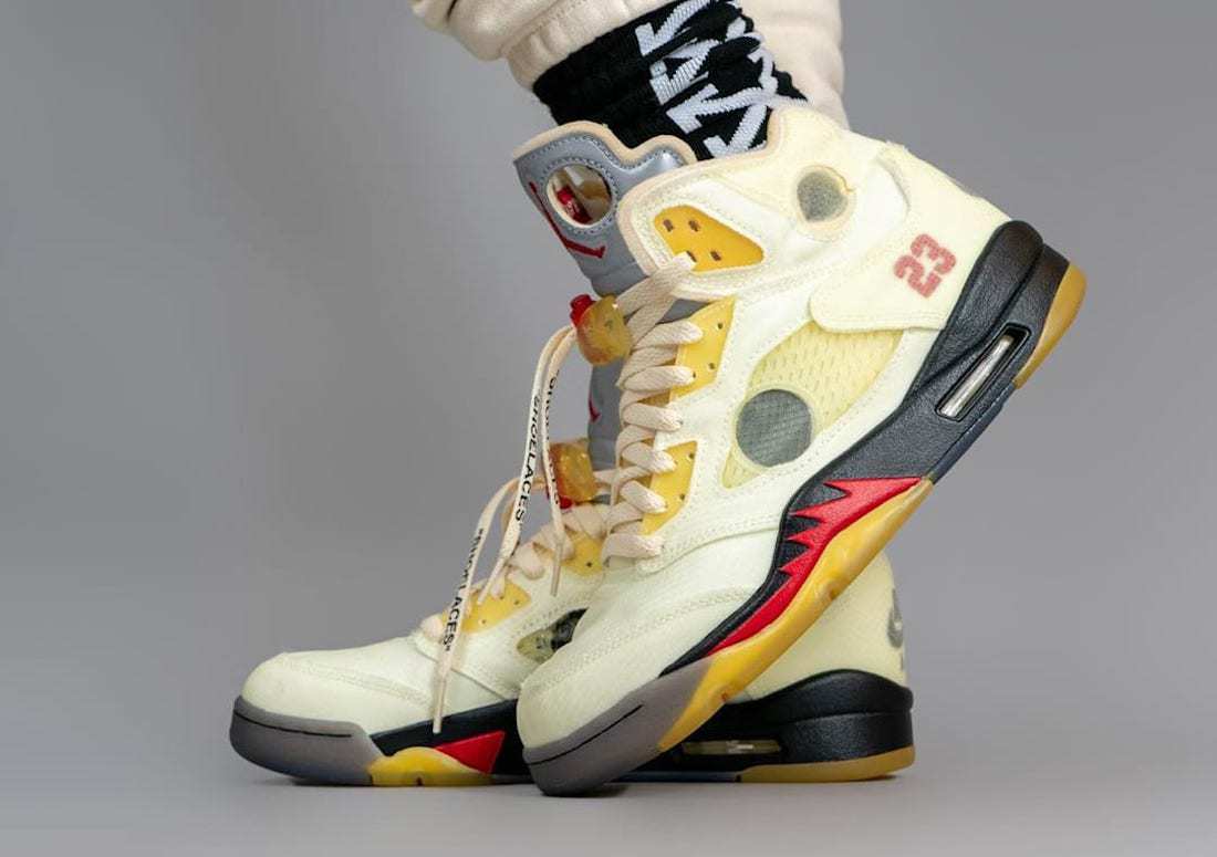 How to Buy the Off-White x Air Jordan 5 “Sail” Collection