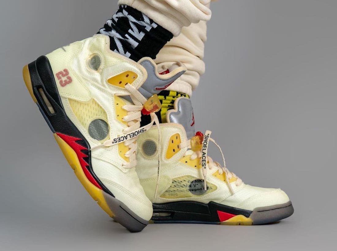 How to Buy the Off-White x Air Jordan 5 “Sail” Collection
