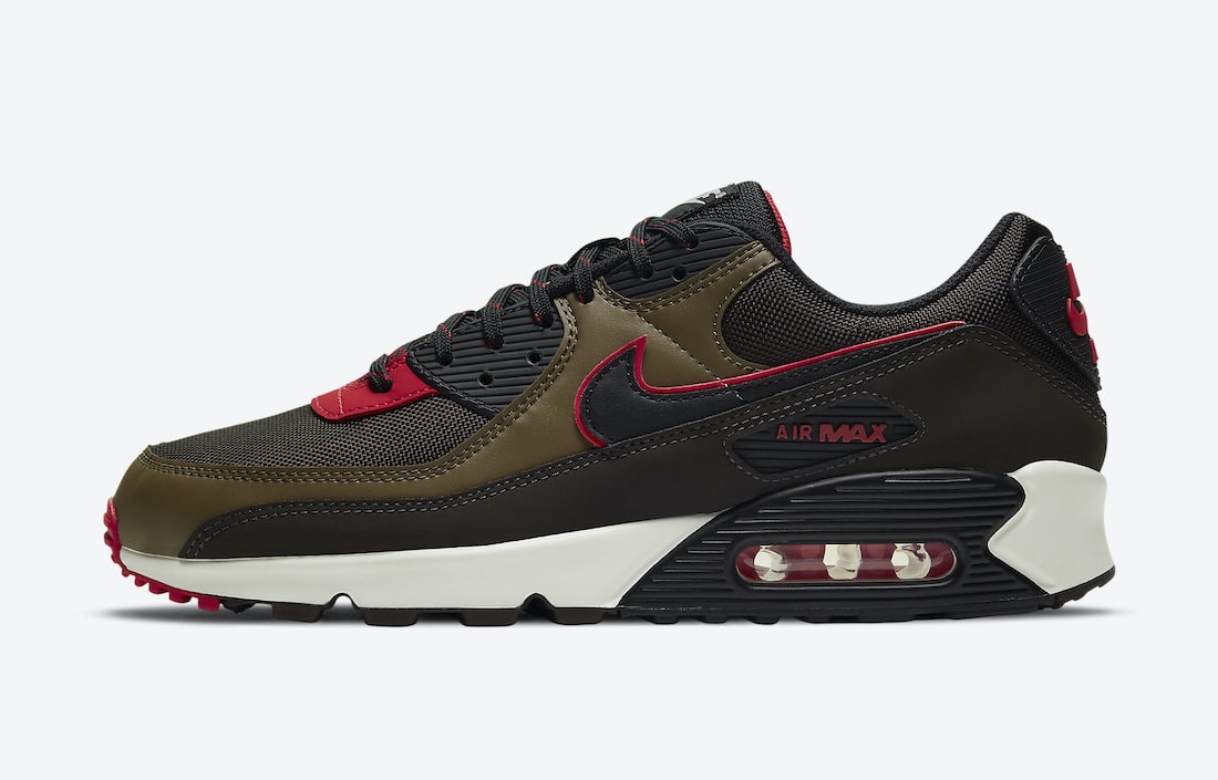 Nike Air Max 90 Features a Fall Velvet Brown and University Red Colorway