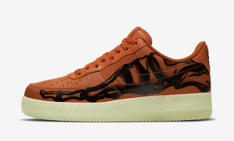 Nike Air Force 1 Skeleton Orange 2020