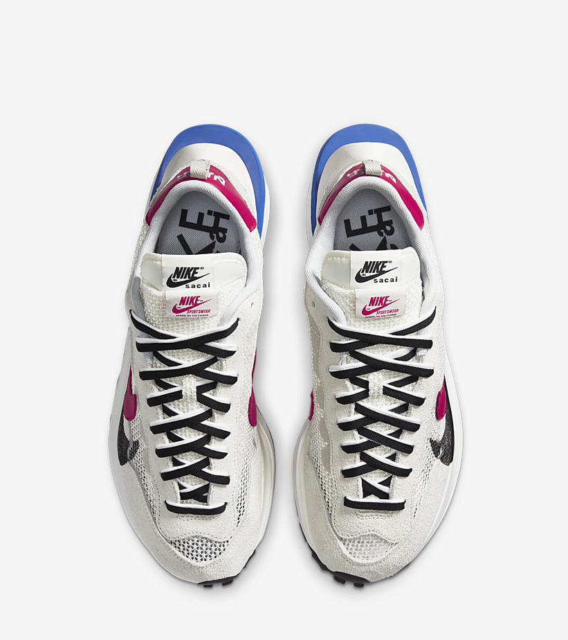 Sacai X Nike Vaporwaffle 'sail/light Bone/game Royal'