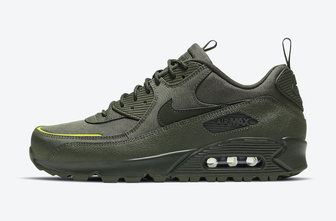 Nike Air Max 90 Surplus Cargo Khaki Lemon Venom CQ7743-300