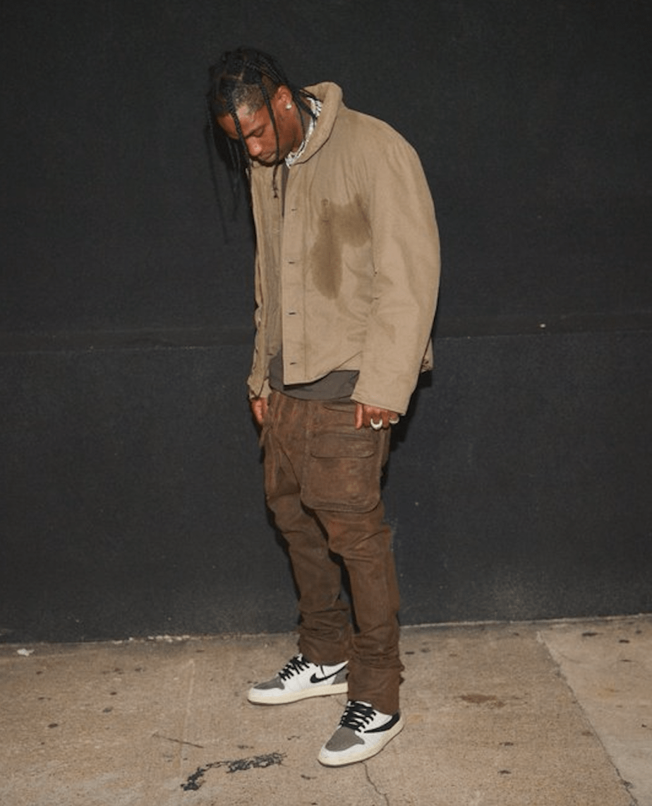 Travis Scott Seen In The Alternate "Cactus Jack" Air Jordan 1 High
