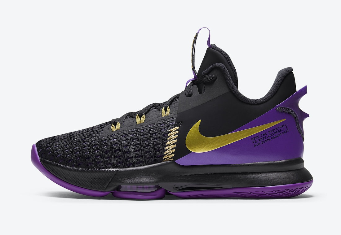 Nike LeBron Witness 5 Surfaces in a "Lakers" Colorway
