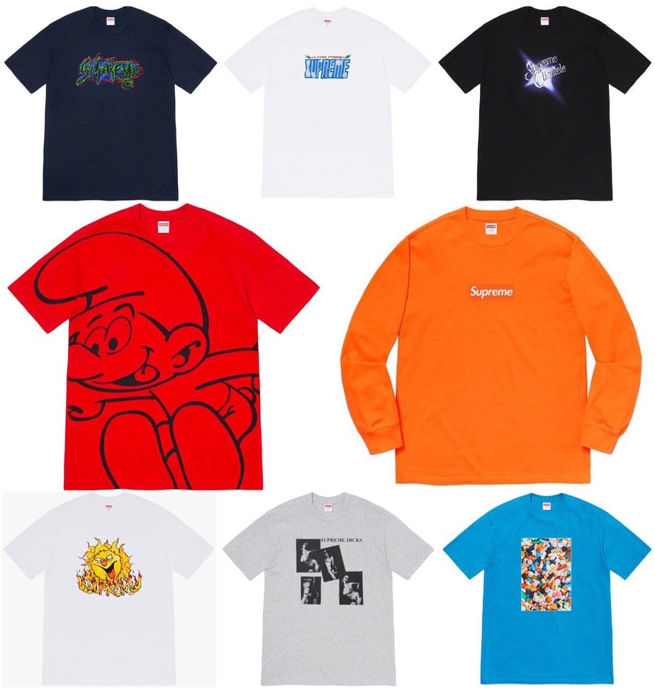 Supreme Fw20 Week 7 Fall Tees