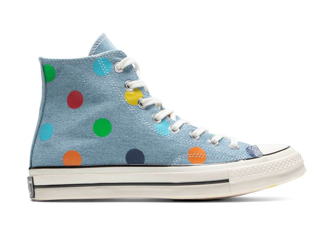 Tyler The Creator x Converse Chuck 70 High Featured Denim and Polka Dots