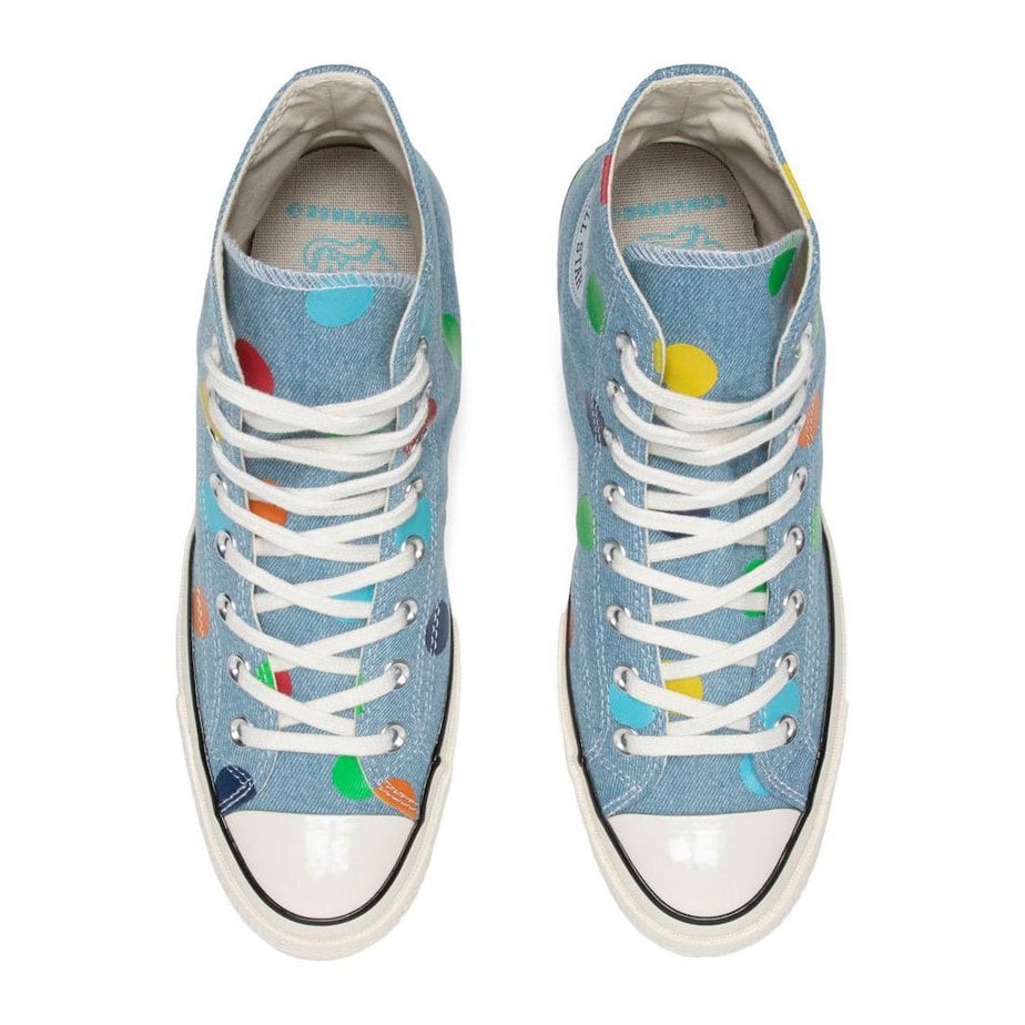 Tyler The Creator x Converse Chuck 70 High Featured Denim and Polka Dots