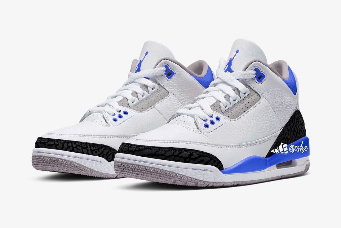 Air Jordan 3 Racer Blue CT8532-145 Release Date Mock