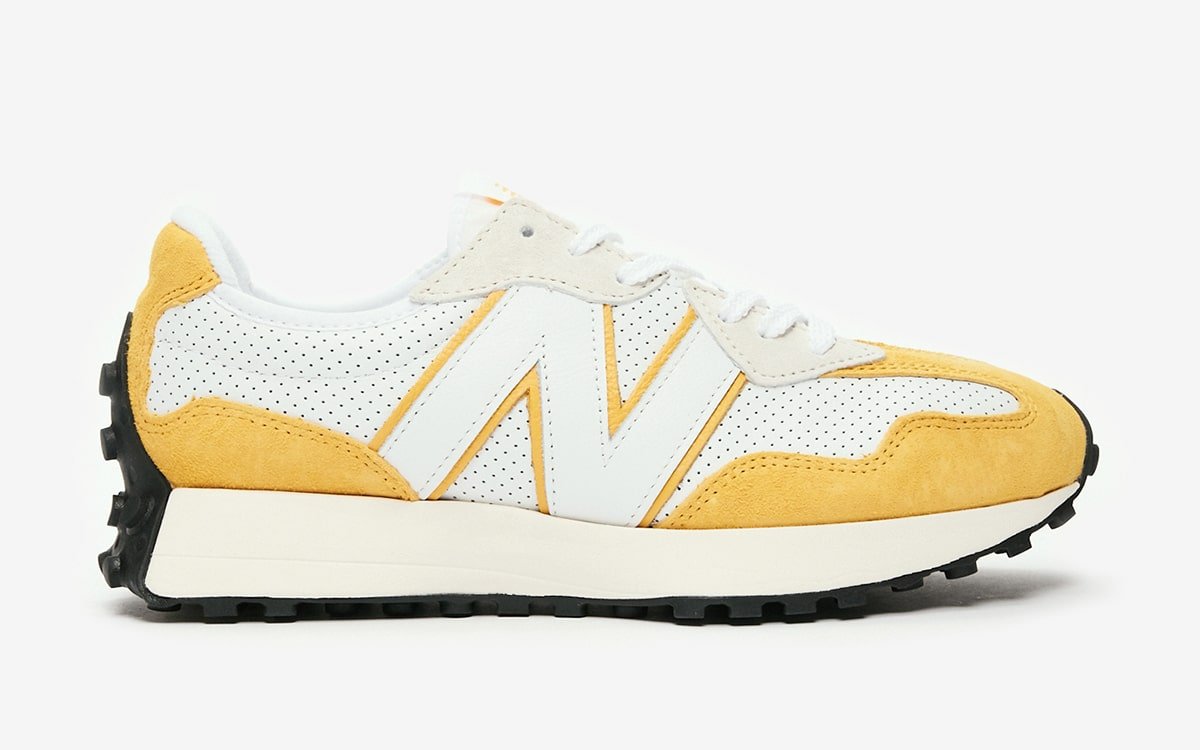 New Balance 327 Perforated Pack White Yellow