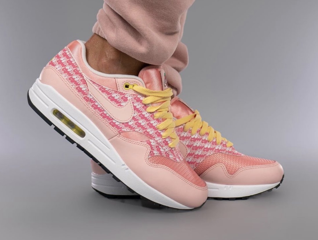 On-Foot Look at the Nike Air Max 1 Powerall "Strawberry Lemonade"