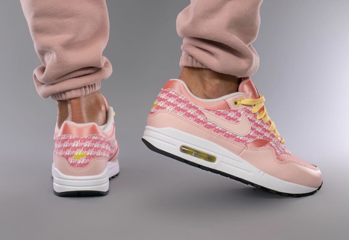 On-Foot Look at the Nike Air Max 1 Powerall "Strawberry Lemonade"