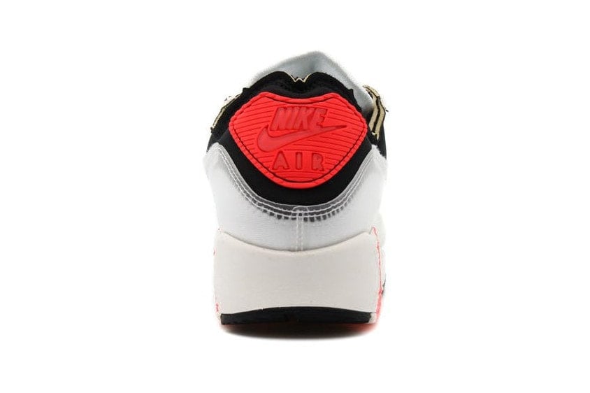 Nike Air Max 90 White Black Infrared Inside Out Reversed Deconstructed DC7856-100