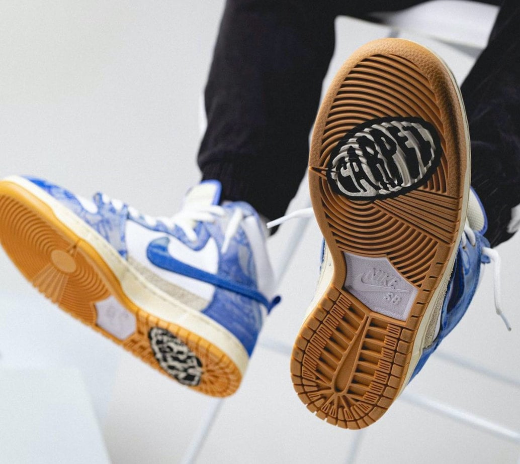 Carpet Company X Nike SB Dunk High On Foot